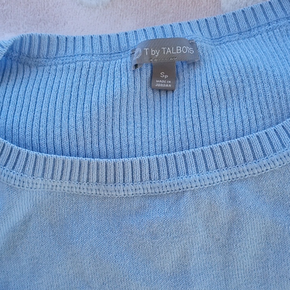 Talbots Cotton /cool poly blend Sweater - Picture 2 of 6